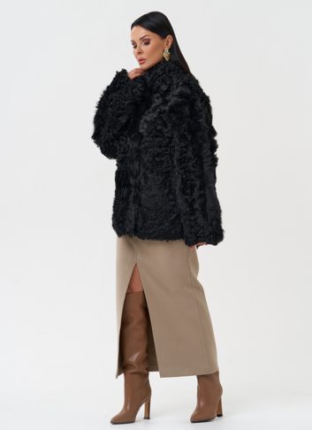 Женская двухсторонняя натуральная дубленка