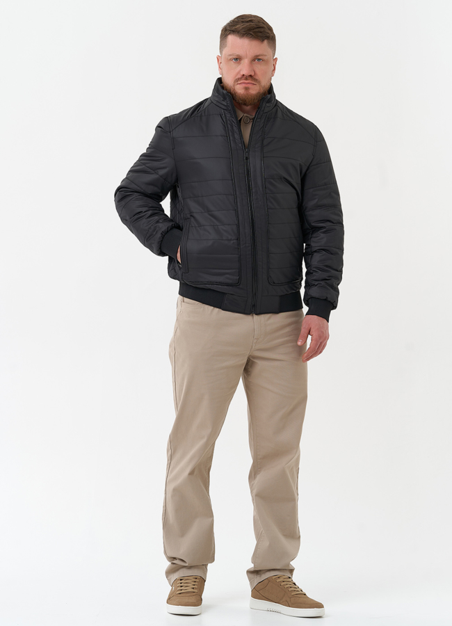 Мужская куртка бомбер черного цвета модель № 30273 в кредит