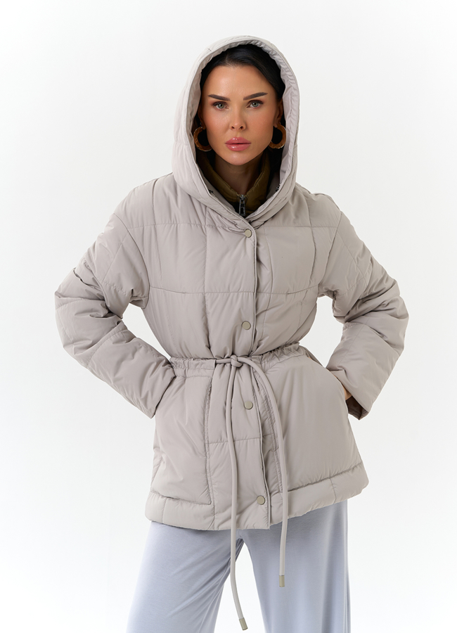 Женская куртка с контрастным воротником модель № 32564 универмаг малина