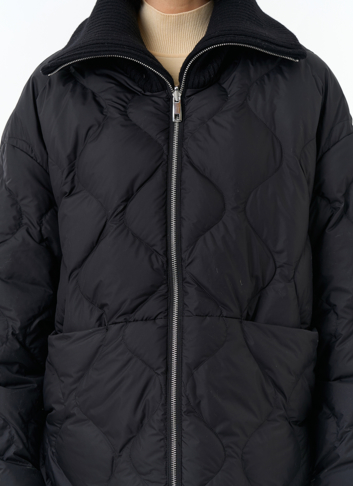 Женская двухсторонняя куртка с высоким воротником