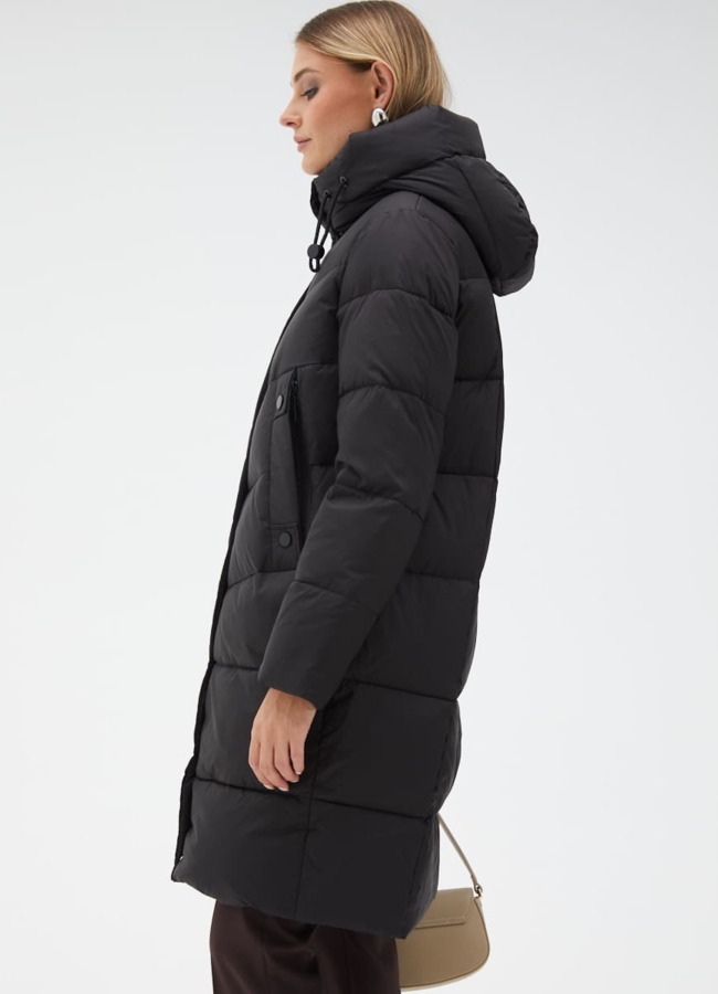 Женский пуховик с капюшоном модель № 31112 универмаг малина