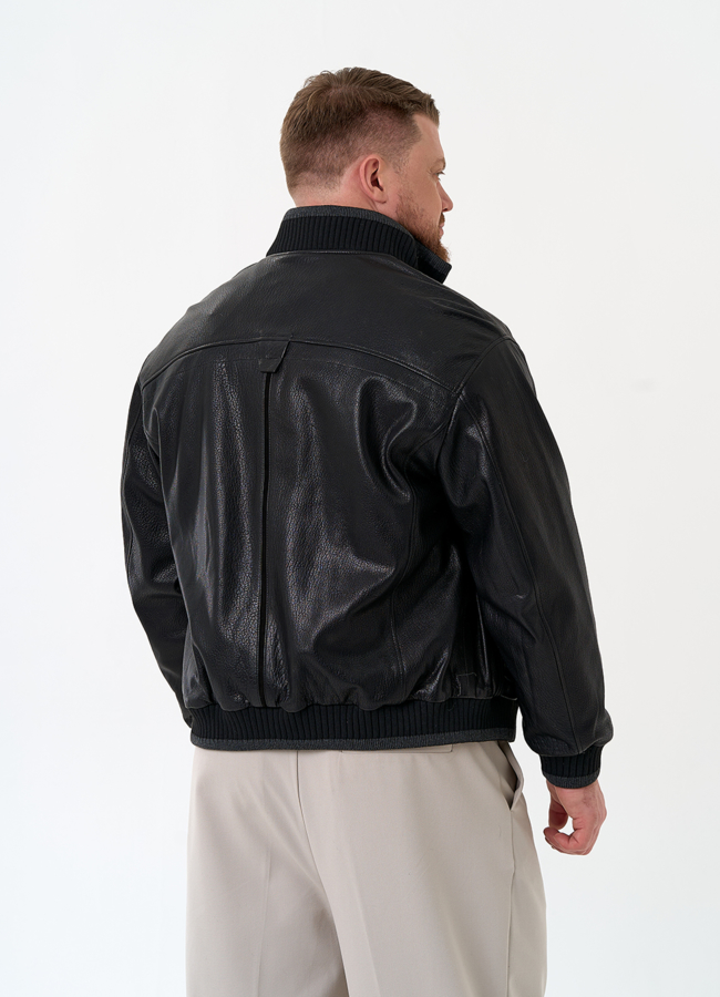 Мужская куртка бомбер из натуральной кожи модель № 32862 в кредит