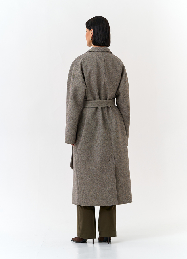 фото Женское пальто с английским воротником модель № 32815