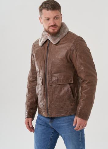 Куртка мужская из натуральной кожи 