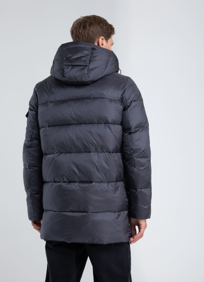 Пуховик мужской с капюшоном  модель № 25788 универмаг малина