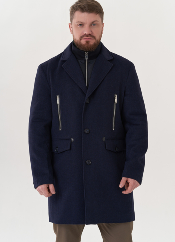 Мужское пальто синего цвета Мужское пальто синего цвета
