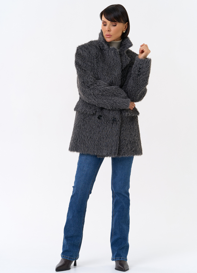 Женское утепленное пальто с английским воротником модель № 31880 универмаг малина