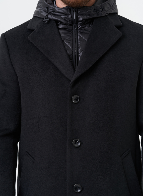Мужское пальто черного цвета