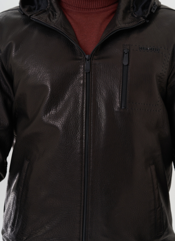 Куртка черного цвета из натуральной кожи