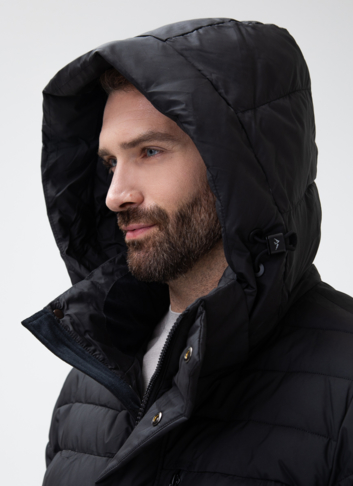 Мужской пуховик с капюшоном 
