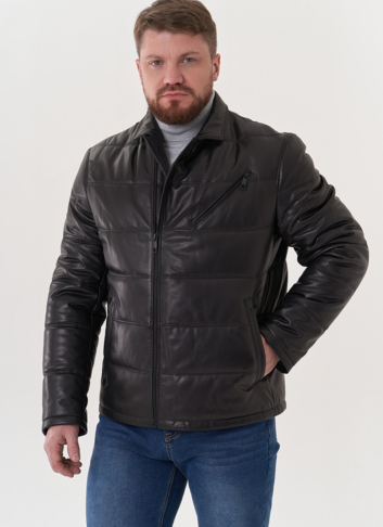 Мужская кожаная куртка "косуха"