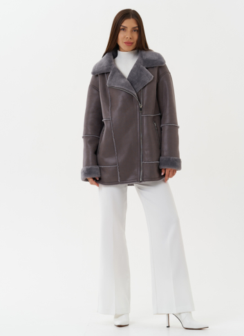 Женская дубленка из эко кожи