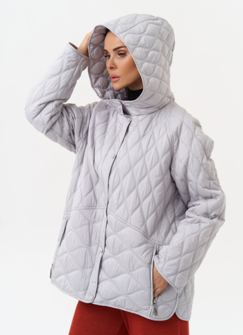 Женская стеганая куртка с капюшоном
