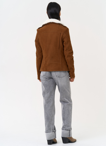 Косуха из натуральной замши с мехом