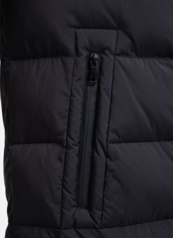 Мужской удлиненный пуховик с капюшоном