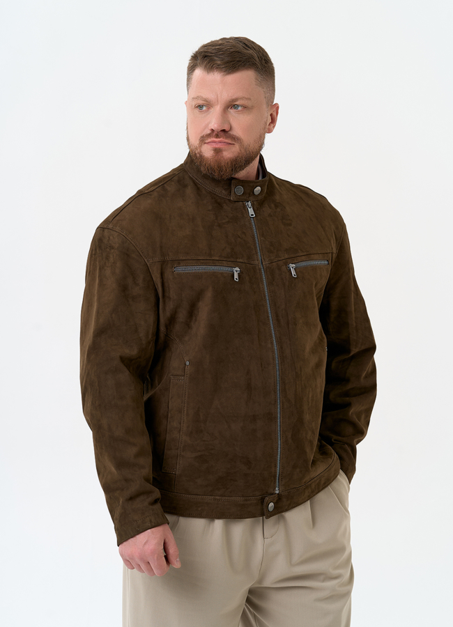 Мужская куртка из натуральной замши модель № 32710 универмаг малина