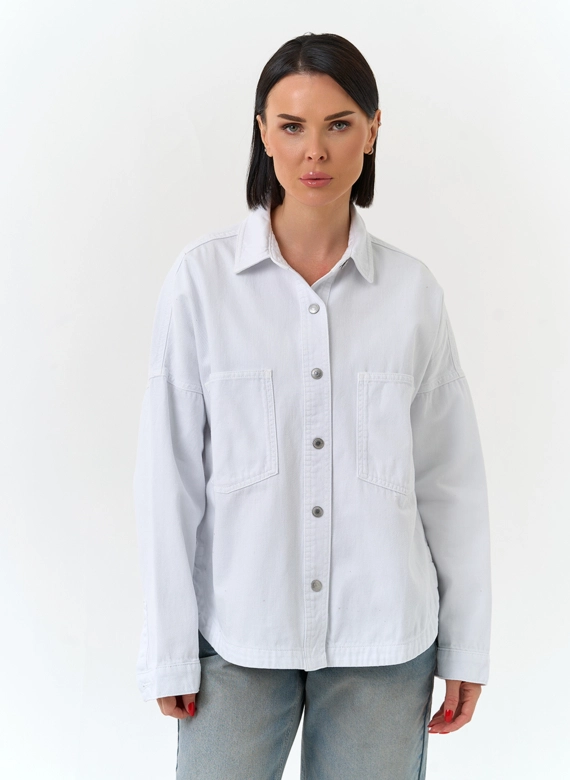 Женская джинсовая куртка рубашка
