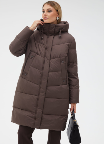 Пуховик женский с капюшоном