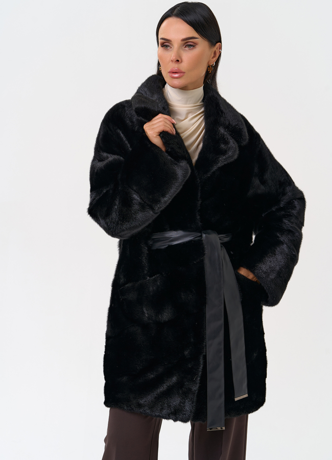 Шуба с английским воротником модель № 31199 универмаг малина